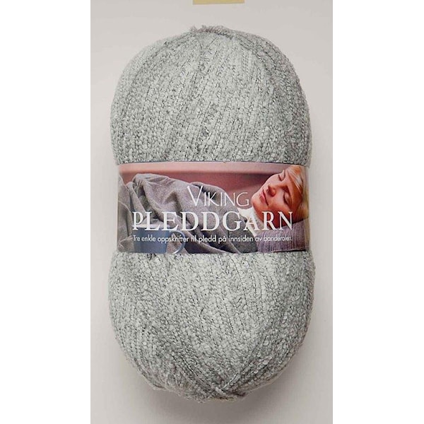 Pleddgarn 350 g Lys gå 713 Viking Garn