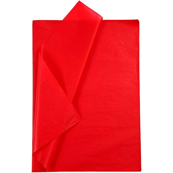 Silkespapper 50x70 cm Röd 25 Ark