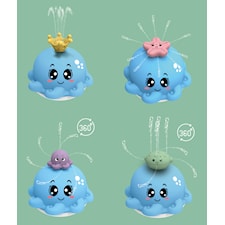 Bläckfisk med Vattensprutande Accessoarer och ljus Blå Carlo Baby