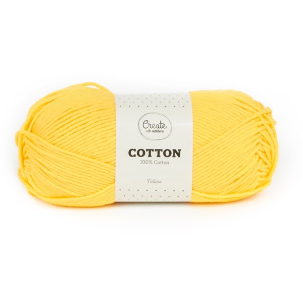 Adlibris Bomull Garn 100g Yellow A076