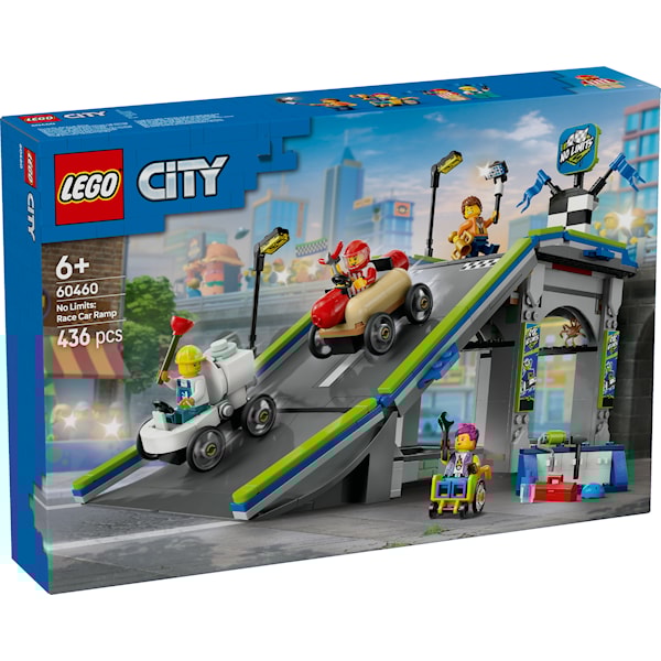 LEGO City 60460 Grenseløs action: Racerbilbane med rampe -  Byggesett - Plast