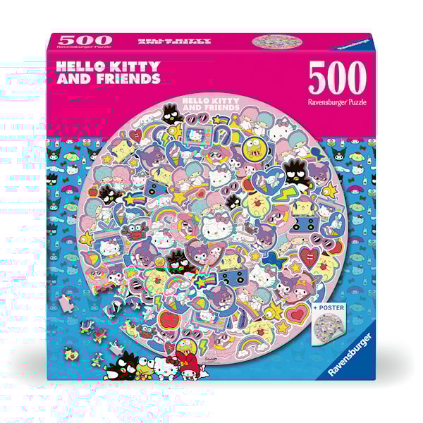 Hello Kitty Circular Puslespill 500 brikker, Ravensburger