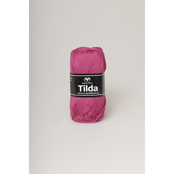 Svarta Fåret Tilda Garn Bomullsmix 50g rödlila 63
