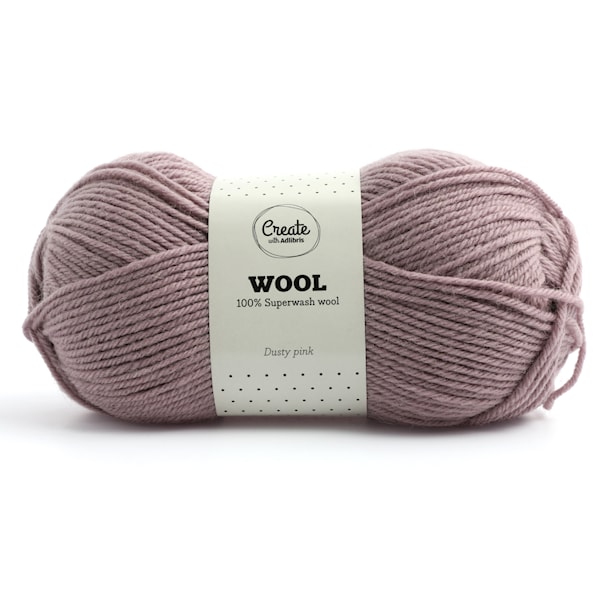 Adlibris Ullgarn 100g Dusty Pink A008