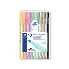 Triplus® textsurfer® 10-pack i STAEDTLER-box 1-4 mm fiberspets Pastellfärger Staedtler