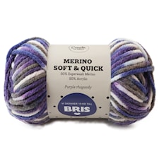 Adlibris BRIS Merino Soft & Quick Garn Ullmix 150g purple rapsody A173