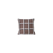 Ferm Living Checked Salon Cushion Mixade fibrer 40 x 40 cm Taupe