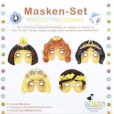 Kasvonaamarit ja aarrejahti Prinsessat 5-pakkaus Fridolin