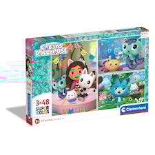 Gabby´s Dollhouse Pussel 3 X 48 Bitar, Clementoni