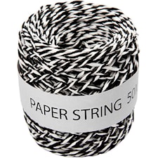 Snöre Papper 50 m Svart/Vit