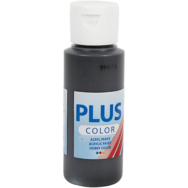 Plus Color hobbymaling, 60 ml, black