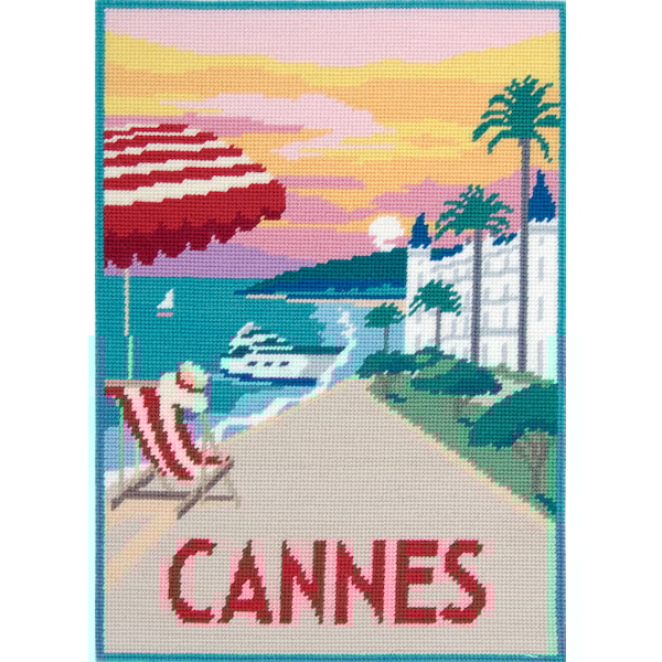 Forhåndstrykt lerret 29,7 x 42 cm, Motiv Cannes