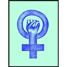 Feminist power green Poster30x40cm