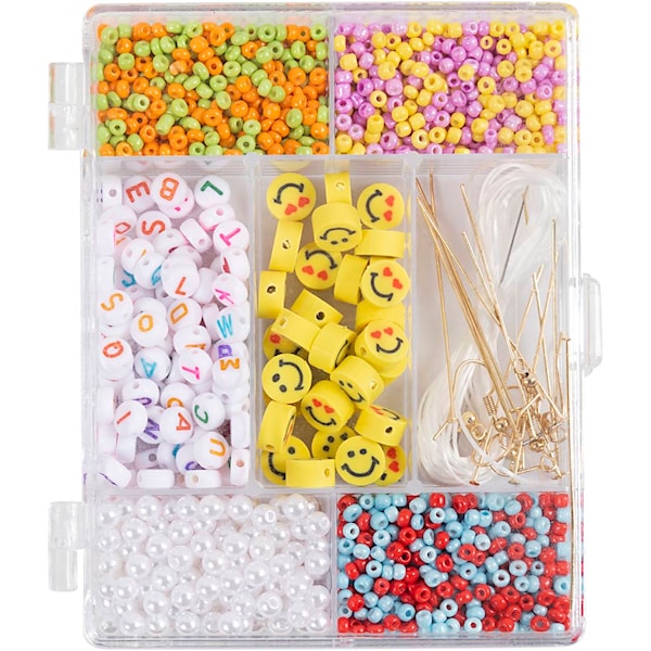 DIY Mix Smykker, Regnbuemiks, regnbuefarger, 1 pk.