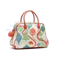 Littlephant Saga Forest Day Bag Skinn/Bomull 40x40x20 cm Vit/Röd