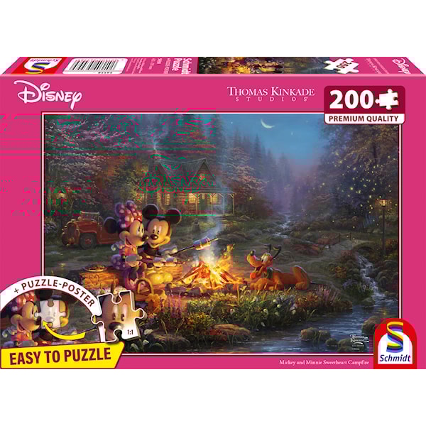 Puslespill Disney Mickey & Minnie Sweetheart Campfire 200 brikker Schmidt