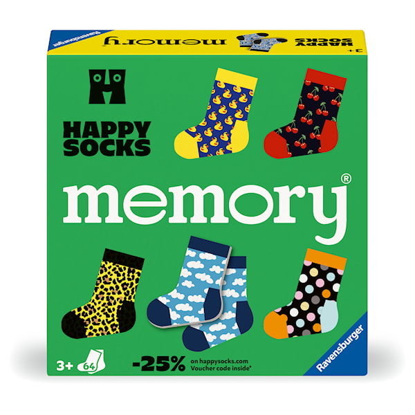 Ravensburger Happy Socks Memory -  Kortspill & Memory