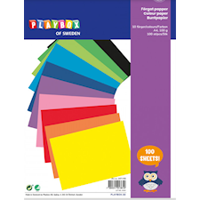 Papir A4 10 farger 80 g 100 ark Playbox