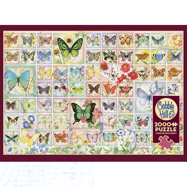 Puslespill Butterflies and Blossoms 2000 brikker, Cobble Hill