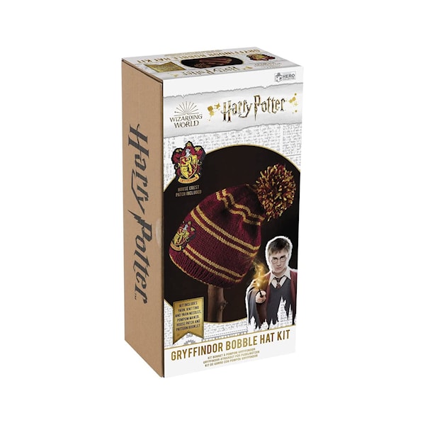 Harry Potter Pom-pom hat knitted set, Gryffindor