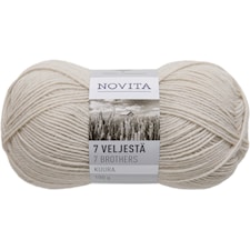 7 Veljestä Kuura Lanka Villasekoite 100 g jääkarpalo 580 Novita