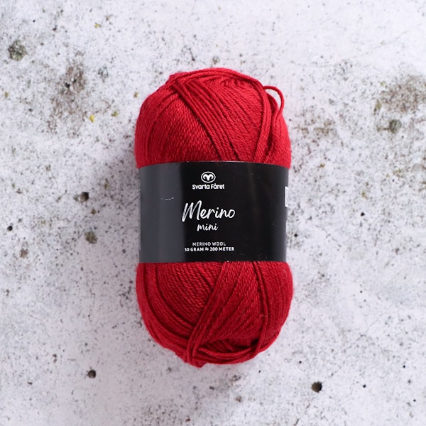 Merino Mini 50g Ruby Rapture (21) Svarta Fåret