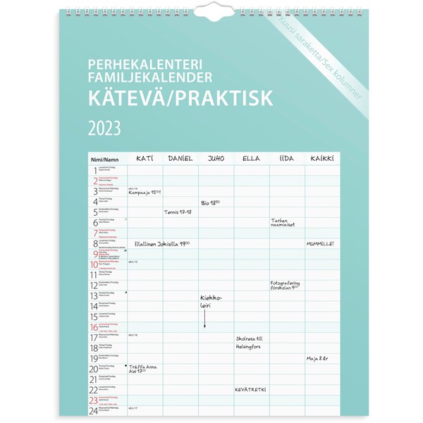 Kalenteri Perhekalenteri Kätevä 2023 Burde online | Adlibris verkkokauppa –  Laaja valikoima ja edulliset hinnat