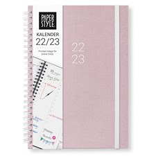Kalender A5 2022/2023 Newport Spiral Soft Pink Paperstyle