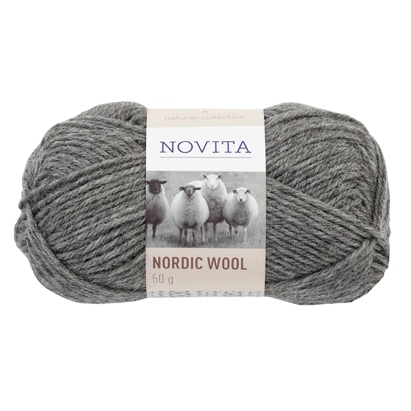 Novita Nordic Wool 50 g meleerattu harmaa 048