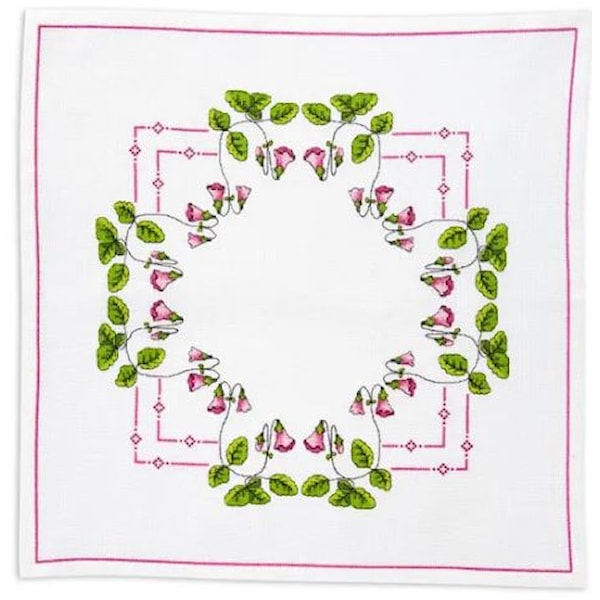 Broderisett Duk Linnea 56 x 56 Svarta Fåret