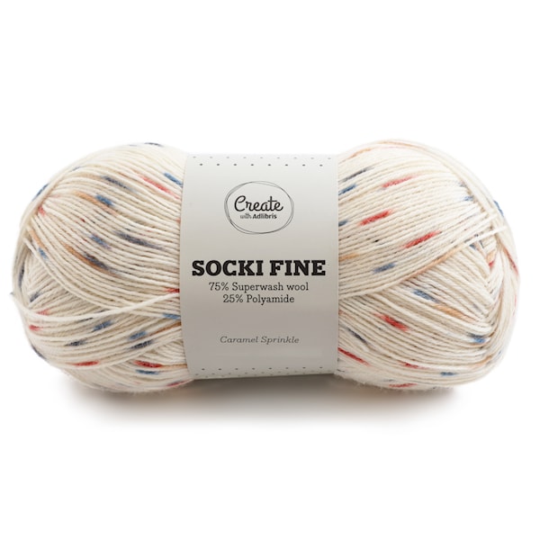 Adlibris Socki Fine 100g Caramel Sprinkle B097