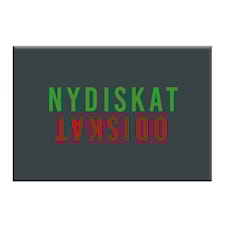 Kylskåpsmagnet Nydiskat/Odiskat Gullers