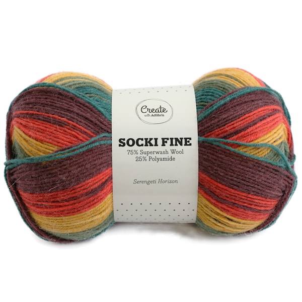 Adlibris Socki Fine 100g Serengeti Horizon B109
