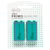 Batterier Adlibris Primo Alkaliska Ultra 9V 2 st