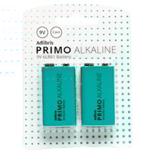 Batterier Adlibris Primo Alkaliska Ultra 9V 2 st