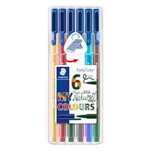 Triplus® color 6 kpl, STAEDTLER-paketissa, 1 mm kuituterä. Nature