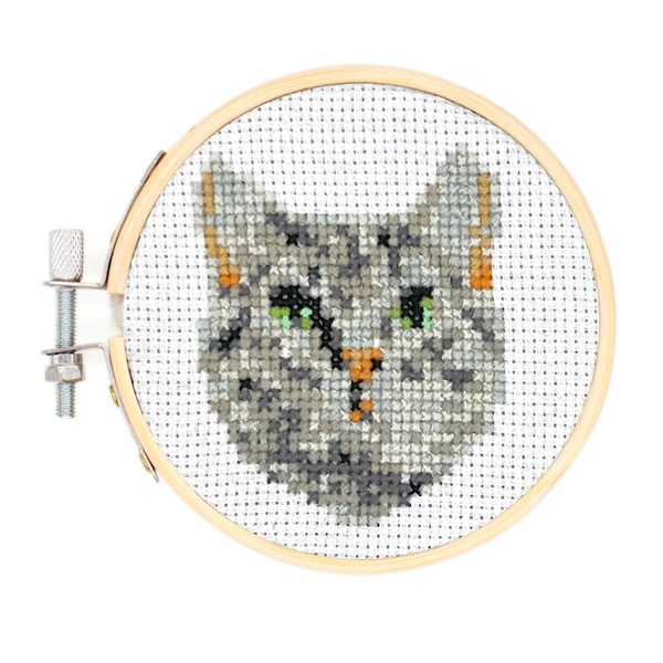 Broderikit Mini Kryss-sting Katt Kikkerland