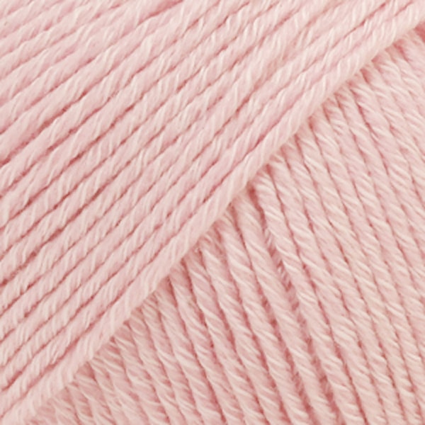 Drops Cotton Merino Uni Colour Garn Ullmix 50g Powder Pink 05