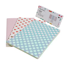 Notatbøker, A5 Blomster 3 stk.