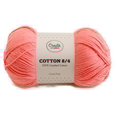 Cotton 8/4 Lanka 100 g Coral Pink A086 Adlibris