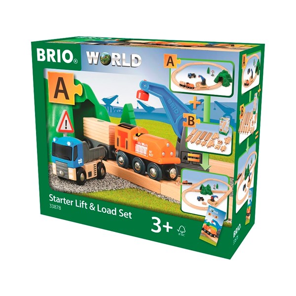 BRIO World - 33878 Startset med lyftkran och lastsats