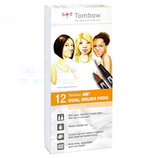 Penselpenna ABT Dual Brush 12-pack Portrait färger Tombow