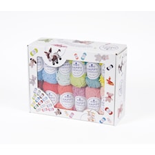 Happy Chenille Virkgarn Mixade färger 25 st / 15 g DMC