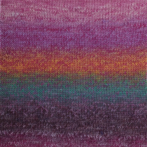 Drops Delight Print Lanka Villasekoitus 50g Lilac/Green 11