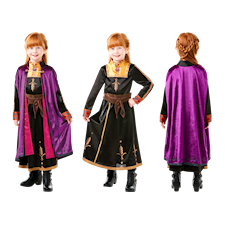 Frozen 2 Anna Klänning Deluxe Maskeraddräkt Barn