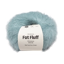Mohair-Silkki Fat Fluff 25 gr Sea Fog green A803 Adlibris