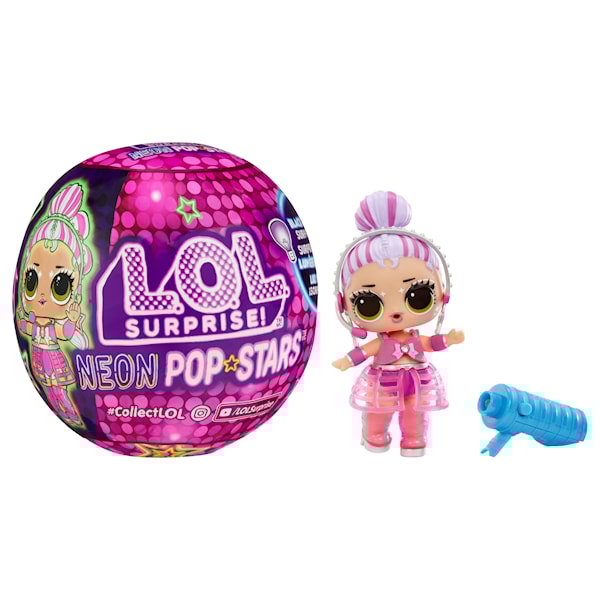 L.O.L. Surprise! Neon Pop Stars Tots Minidukke Blandet -  Motedukker & Tilbehør