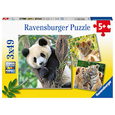 Panda Lion And Tiger Palapeli 3x49 palaa Ravensburger