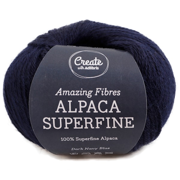 Adlibris Alpaca Superfine 50g Dark Navy Blue A218