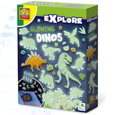 Dinosaurier Självlysande väggdekoration SES Creative